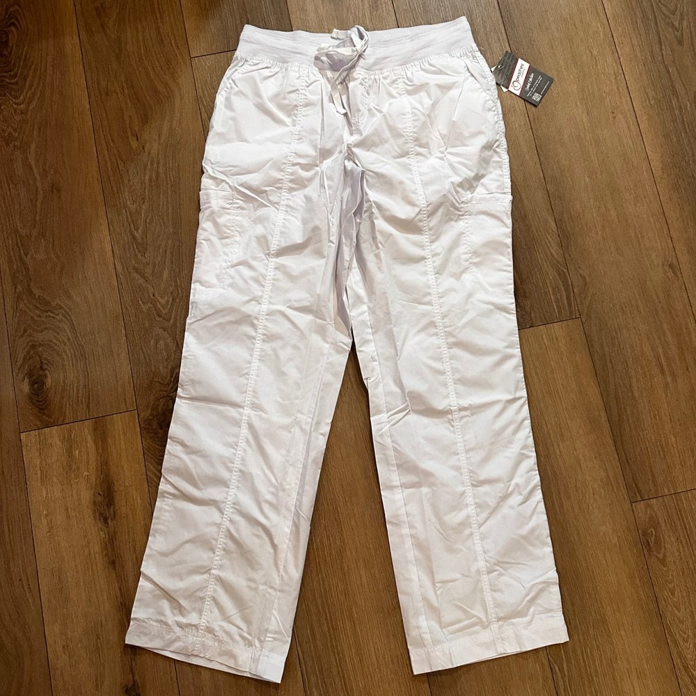 Peaches Uniforms Comfort Collection White Scrub Cargo pants 7438T Large